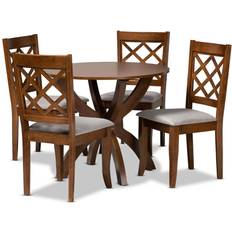 Baxton Studio Beth Dining Set 89.9x89.9cm 5pcs