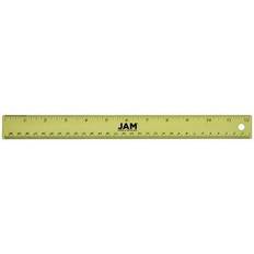 Jam Paper Jam Paper Metallic Stainless Steel Ruler Lime