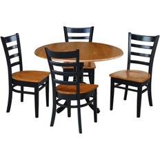 International Concepts Solid Wood Dining Set 5pcs