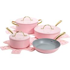 Paris Hilton Iconic Cookware Set with lid 10 Parts