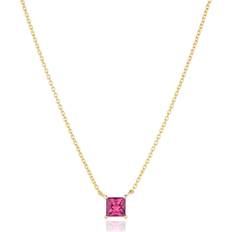 Sif Jakobs Ellera Quadrato Necklace - Gold/Pink