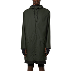 L - Men Rain Clothes Rains Long Jacket Unisex - Green