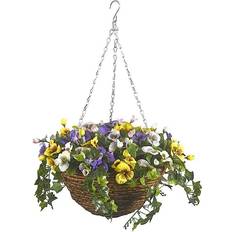 Steel Baskets Smart Garden Artificial Pansy Hanging Basket