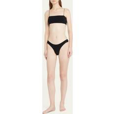 Toteme Black Smocked Bikini Bottoms Black