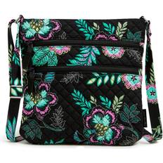 Vera Bradley Triple Zip Hipster Crossbody Purse, Island Garden-Recycled Cotton