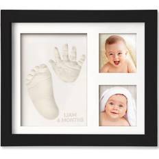 KeaBabies Baby Handprint and Footprint Keepsake Kit Frame 11 x 8.8 (Onyx Black)