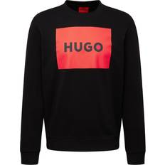 Hugo Boss Cotton-Terry Sweater with Red Logo Print