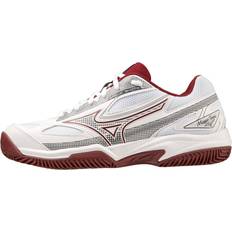 Pink - Women Racket Sport Shoes Mizuno Breakshot CC Women White/Cabernet