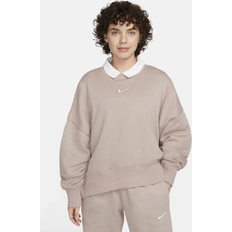 Nike Ekstra oversized crop-sweatshirt med mini-swoosh gråbrun GRÅ