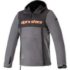 Alpinestars MC-Hættetrøje Sherpa, Sort/Tar Grå/Neonrøød