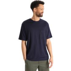 Icebreaker Men's Merino Granary Short Sleeve Pocket T-Shirt Midnight Navy Blue 100% Merino Wool Midnight Navy Blue