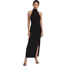 Norma Kamali Turtleneck maxi dress black