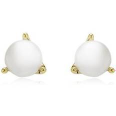 Kate Spade New York Brilliant Statements Three Prong Stud Earrings Cream/gold