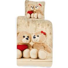 Borg Living Teddy Bear Duvet Set 39.4x55.1"