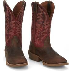 Men - Red Boots Justin Men's Stampede in. Wide Square Toe Western Boots