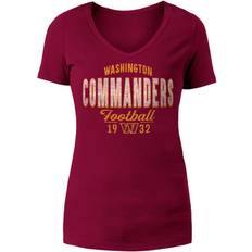 New Era Women's Burgundy Washington Commanders V-Neck T-shirt Burgundy