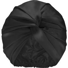 Black Hair Accessories Slip Pure Silk Turban