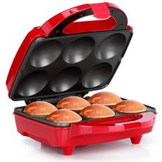 Red Cupcake Makers Holstein Housewares 6-Piece Cupcake Red/stainless