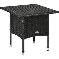 Black Outdoor Coffee Tables Garden & Outdoor Furniture OutSunny All Hand Woven PE