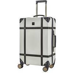 Rock Luggage Vintage Medium 8-Wheel Suitcase Cream