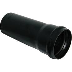 FloPlast 110mm Soil Pipe Single Socket 3m Black