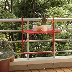 Sunbathing Balcony Tables Garden & Outdoor Furniture vidaXL red Balcony Table