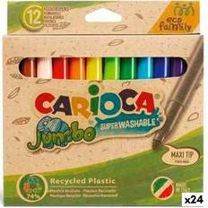 CARIOCA Set of Felt Tip Pens Jumbo Eco Family Multicolour 24 Pieces (24 Units)