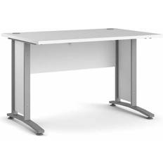 Furniture To Go White/Steel Finish Prima Writing Desk