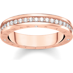 Thomas Sabo Ring with white stones pavé rose gold plated white TR2254-416-14-52
