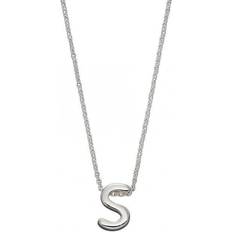 Beginnings Initial Plain Silver Initial Necklace N4446