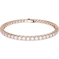 Swarovski Matrix Tennis Bracelet - Rose Gold/Transparent