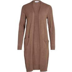 Vila Ril Long Knitted Cardigan - Walnut