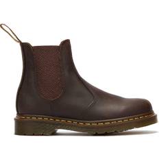 Dr. Martens Chelsea Boots Dr. Martens 2976 Yellow Stitch Crazy Horse Leather Chelsea Boots - Dark Brown