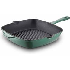 Ceramic Hob Grilling Pans Barbary & Oak 26cm Cast Iron Grill Pan