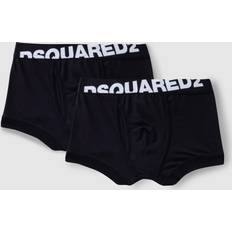 XXS Men's Underwear DSquared2 Men's Trunk Twin Pack Black