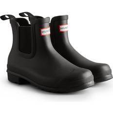 Hunter Women's Tri-colour Logo Backstrap Chelsea Boots Black