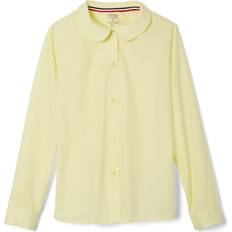 French Toast Big Girls' Long Sleeve Peter Pan Collar Blouse, Yellow