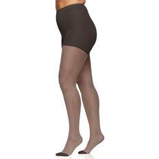 Berkshire Womens Queen Silky Pantyhose Fantasy Black 5X-6X