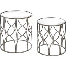 Hill Interiors Set of Two Lattice Detail Side Small Table
