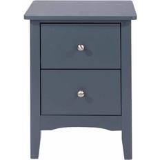 Core Products Como Midnight Blue Grey Bedside Table 32x40cm