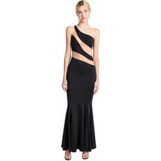 Norma Kamali Snake Mesh Fishtail Gown in Black. M, S, XS, XXS