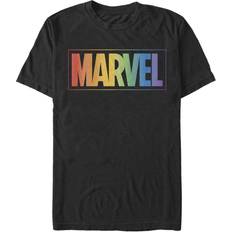 Fifth Sun Men's Marvel Rainbow Gradient Logo Tee, Medium, Black