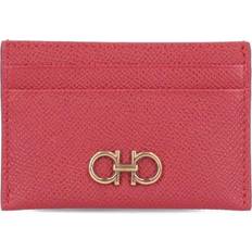 Ferragamo Red Gancini Credit Card Holder - 012 Lipstick