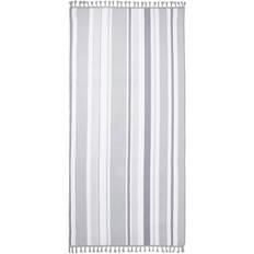 Dreamscene Striped Quick Bath Towel Grey, Silver