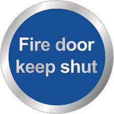 Sign Fire Door Keep Shut 76mm