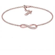 Elli Armband Infinity Symbol Endlos Zirkonia 925 Silber Rosegold