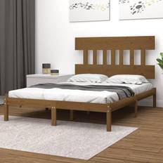 vidaXL Bed Frame Honey Brown