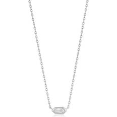 Ania Haie Emblem Chain Necklace - Silver/Transparent