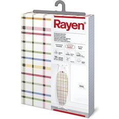 Rayen Ironing Board Cover, 3 layers: Foam, flannelette and 100% cotton fabric, Coloured Stripes, 150 X 55
