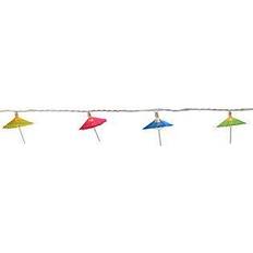 Northlight Northlight Set of 10 Clear Incandescent Colorful Sun Umbrella Garden Christmas